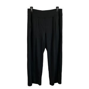 Athleta Black Cropped Wide Leg‎ Pull on Pants - Size Large Tall